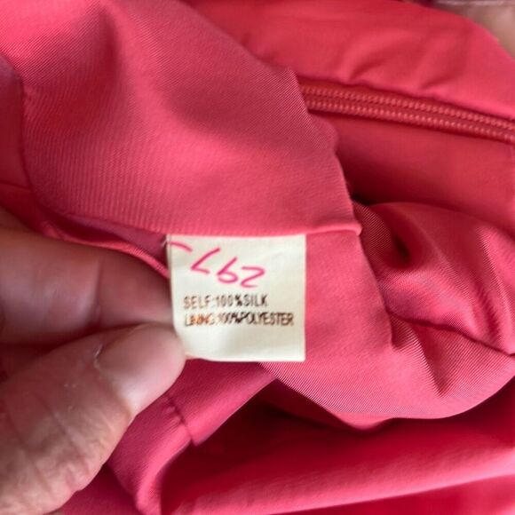 Marchesa Notte Pink 100% Silk Cocktail Dress Pleated Fit Flare NWT Sz 8 $850 - Picture 13 of 16